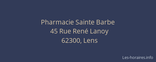 Pharmacie Sainte Barbe
