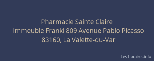 Pharmacie Sainte Claire