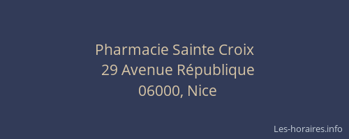 Pharmacie Sainte Croix