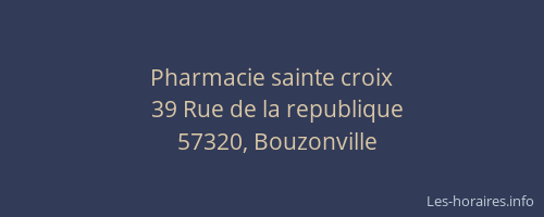 Pharmacie sainte croix