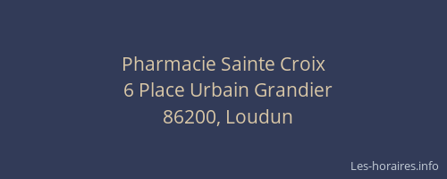 Pharmacie Sainte Croix
