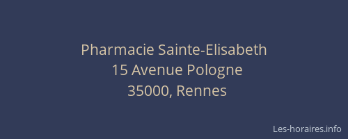 Pharmacie Sainte-Elisabeth