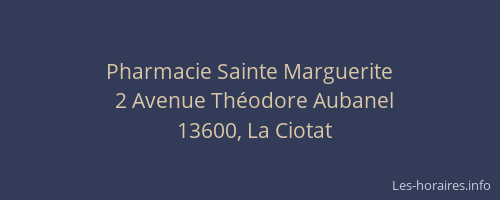 Pharmacie Sainte Marguerite