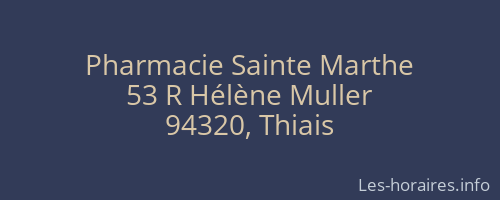 Pharmacie Sainte Marthe
