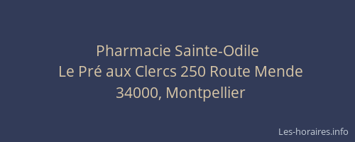 Pharmacie Sainte-Odile