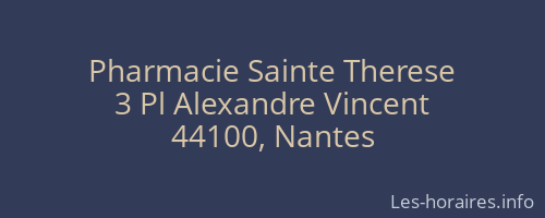 Pharmacie Sainte Therese