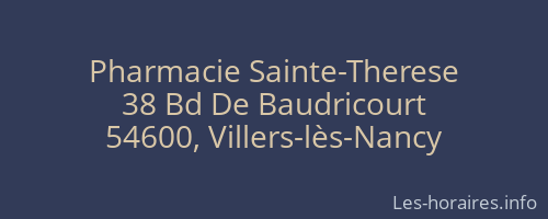 Pharmacie Sainte-Therese