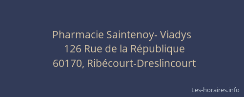 Pharmacie Saintenoy- Viadys