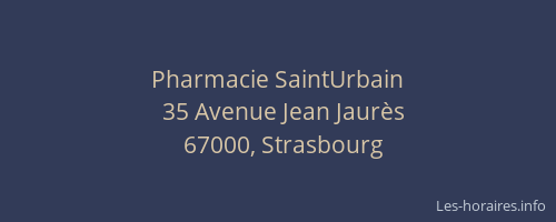 Pharmacie SaintUrbain