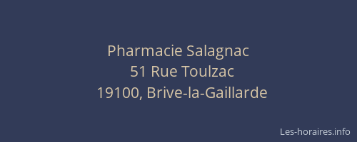 Pharmacie Salagnac