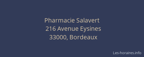 Pharmacie Salavert