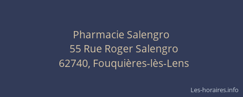 Pharmacie Salengro