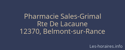 Pharmacie Sales-Grimal