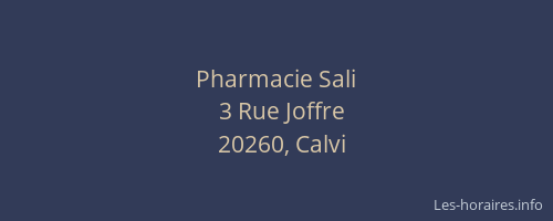 Pharmacie Sali