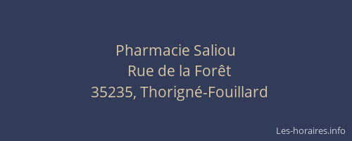 Pharmacie Saliou
