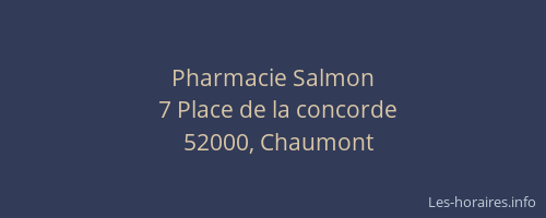 Pharmacie Salmon