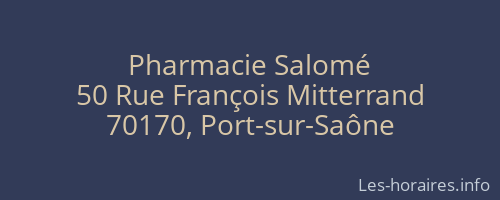 Pharmacie Salomé