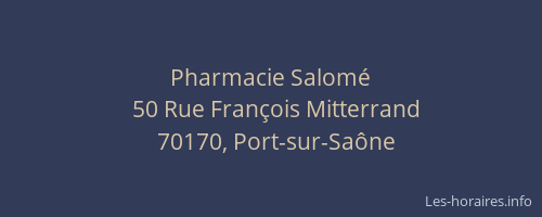 Pharmacie Salomé