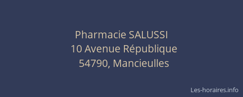 Pharmacie SALUSSI