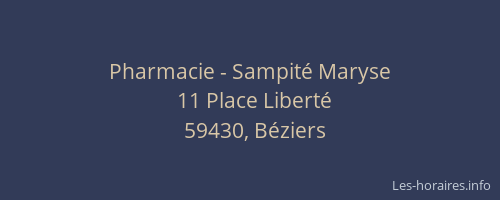 Pharmacie - Sampité Maryse