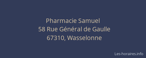 Pharmacie Samuel