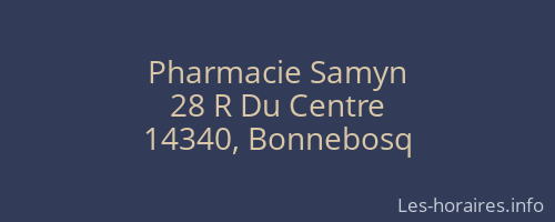 Pharmacie Samyn