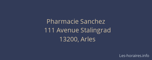 Pharmacie Sanchez