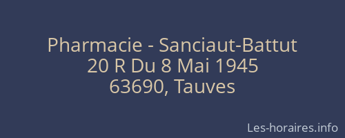 Pharmacie - Sanciaut-Battut