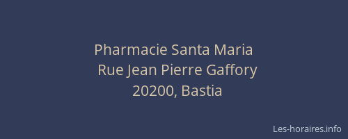 Pharmacie Santa Maria