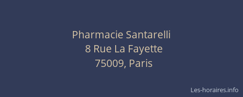 Pharmacie Santarelli
