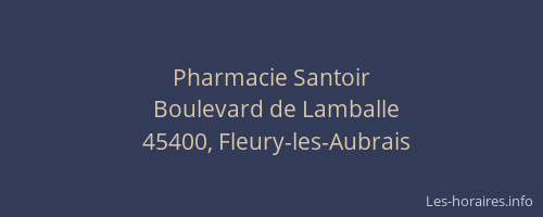 Pharmacie Santoir