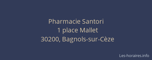 Pharmacie Santori