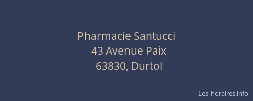 Pharmacie Santucci