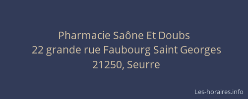Pharmacie Saône Et Doubs