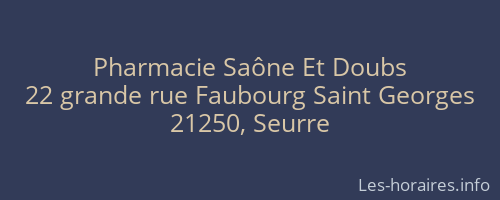 Pharmacie Saône Et Doubs