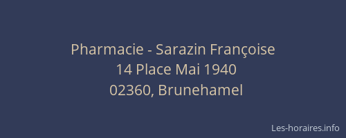 Pharmacie - Sarazin Françoise
