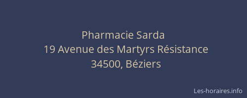 Pharmacie Sarda