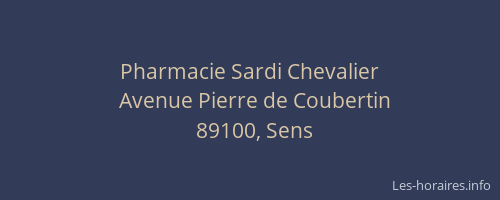 Pharmacie Sardi Chevalier