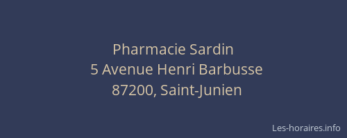 Pharmacie Sardin