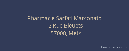 Pharmacie Sarfati Marconato