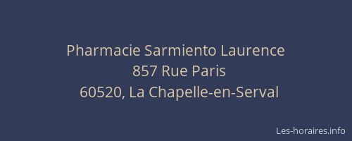 Pharmacie Sarmiento Laurence