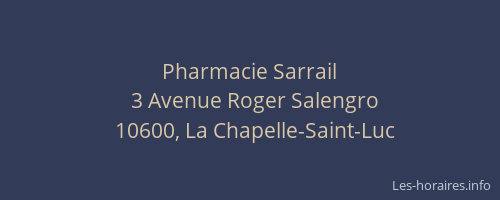 Pharmacie Sarrail