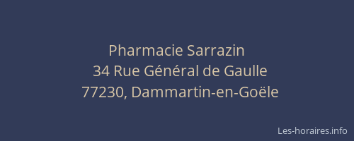 Pharmacie Sarrazin