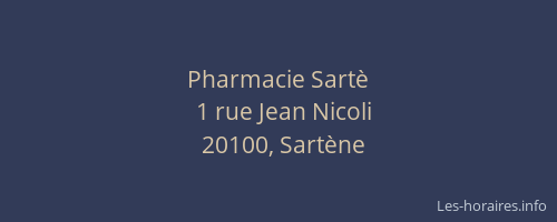 Pharmacie Sart&egrave;