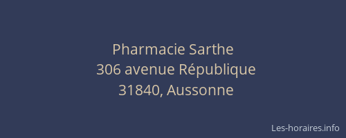 Pharmacie Sarthe