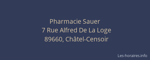 Pharmacie Sauer