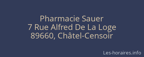 Pharmacie Sauer