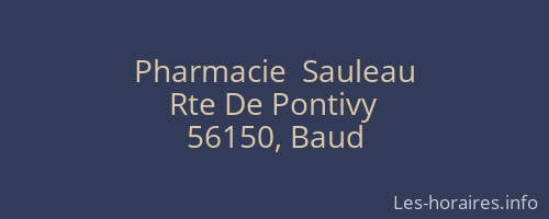Pharmacie  Sauleau