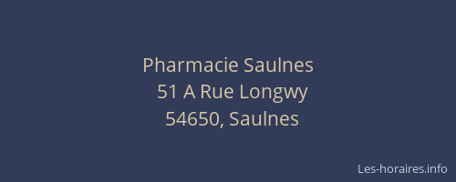 Pharmacie Saulnes