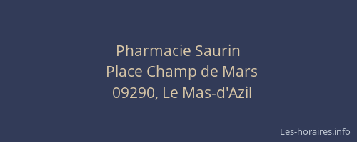 Pharmacie Saurin